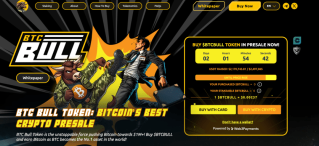 Preț criptomonede: BTC Bull presale