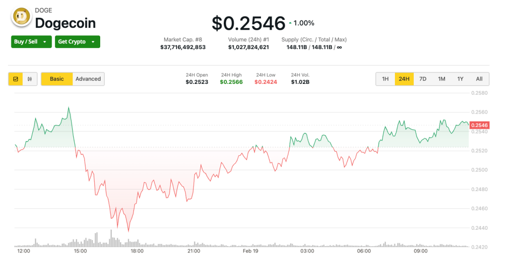 Dogecoin price