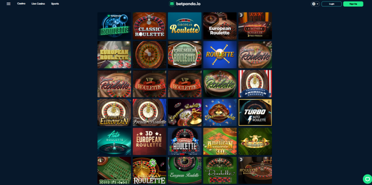 a snapshot of the bitcoin roulette casino games at betpanda.io