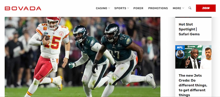 NFL betting sites SuperBowl at Bovada