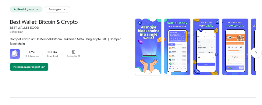 Instal Aplikasi Best Wallet