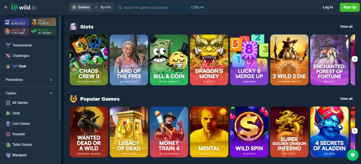 Wild.io a leading Inclave Casino site