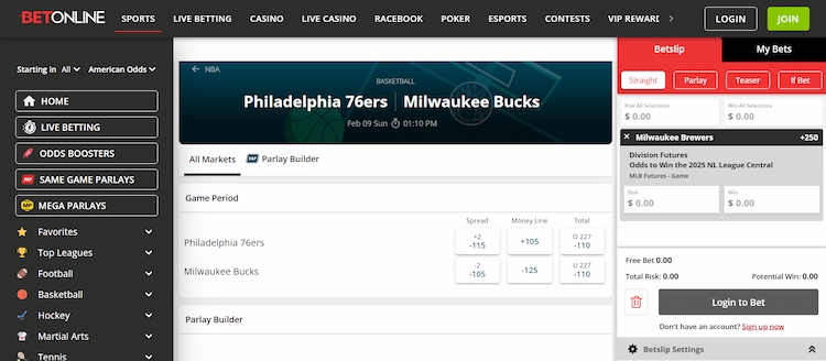 Idaho sports betting BetOnline Bucks Odds