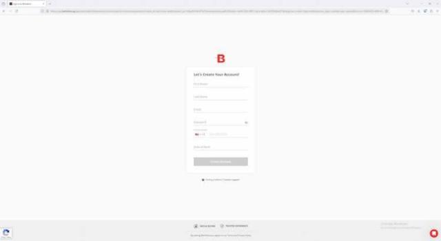 betonline alaska sports betting registration - step two