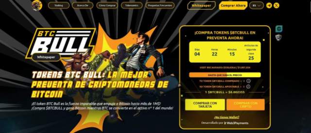 La preventa de BTC Bull superó el medio millón de dólares