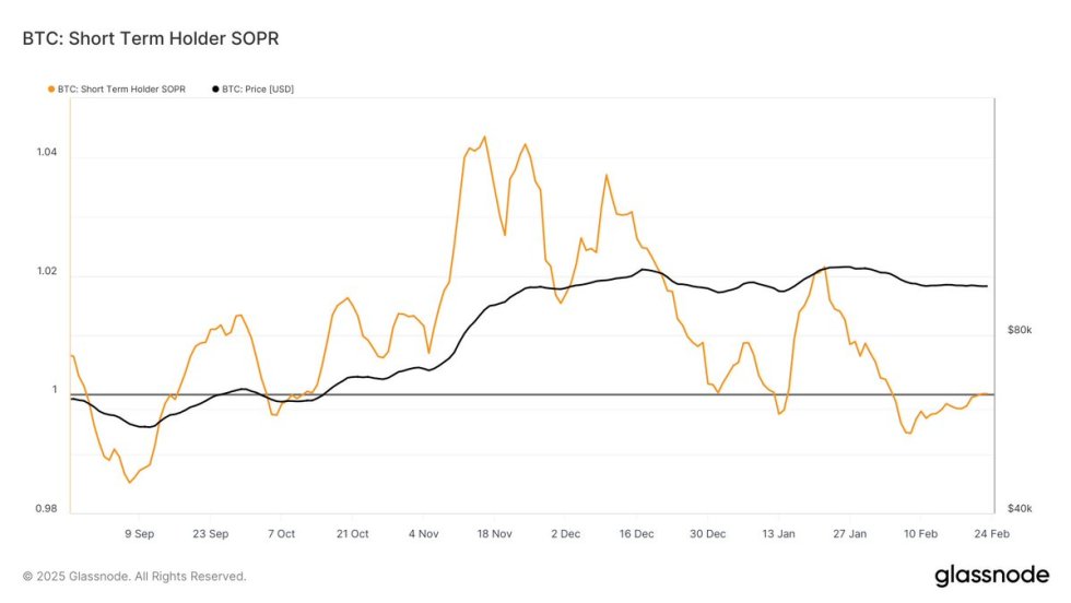 Bitcoin Short Term Holder SOPR | Source: Glassnode on X
