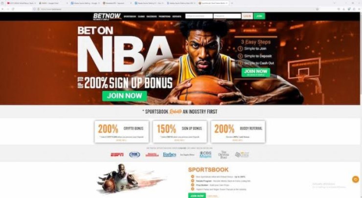 image of betnow online sports betting homepage in alaska