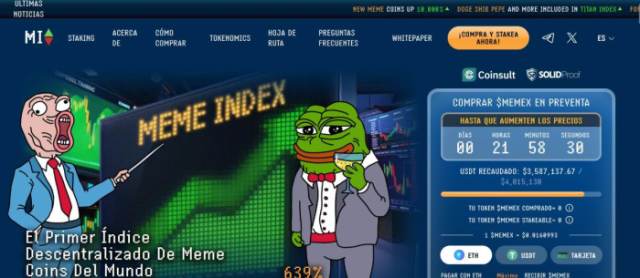 Meme Index es el primer índice descentralizado de meme coins del mundo y una de las criptomonedas con más futuro