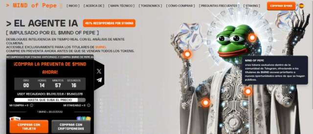 MIND of Pepe acaba de rebasar la marca de los 5 millones de dólares.