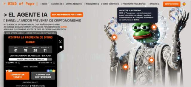 MIND of Pepe ofrece un 337% en recompensas por staking