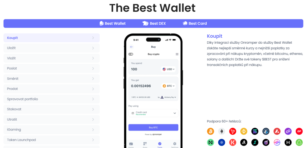 Kryptoměnová peněženka best wallet