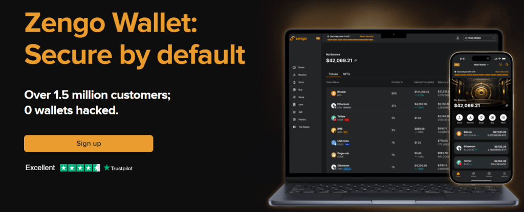 Kryptoměnová peněženka Zengo