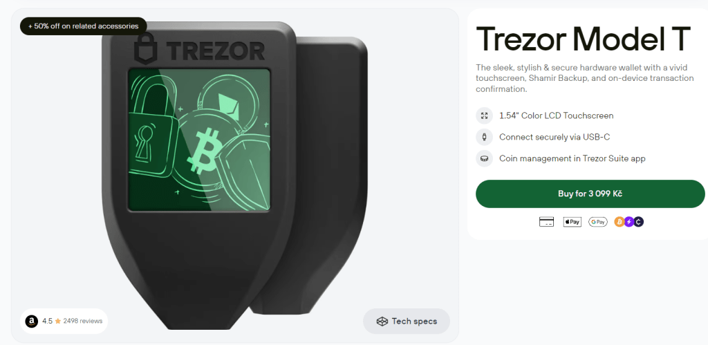 Kryptoměnová peněženka Trezor