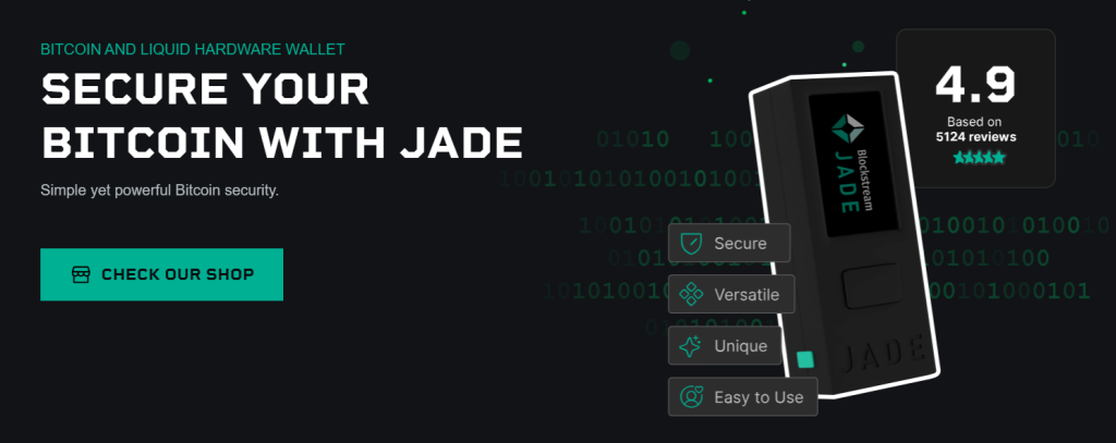 Kryptoměnová peněženka Blockstream Jade