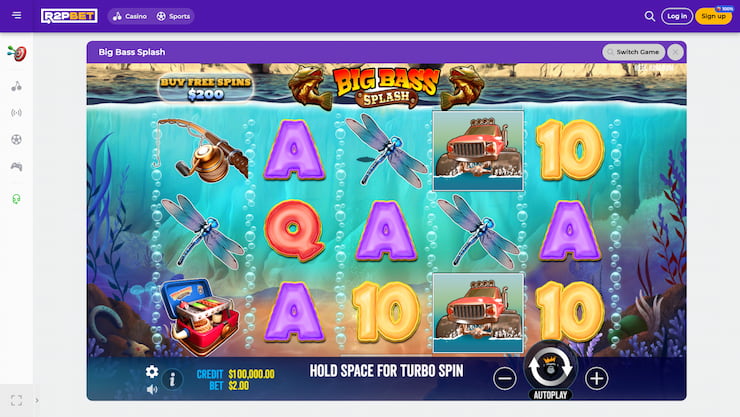 playing Big Bass Splash on r2pbet