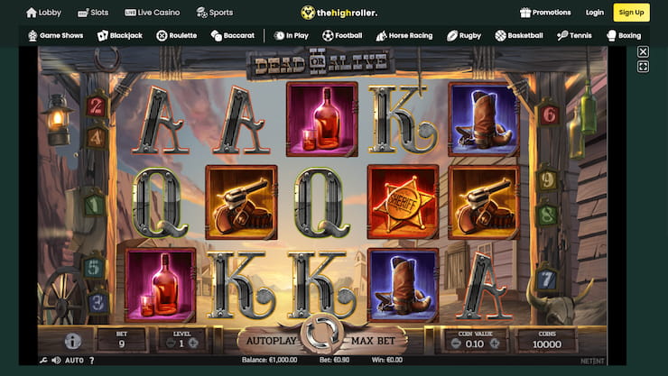 playing Dead or Alive 2 real money slot on The High Roller