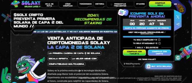 La preventa de Solaxy cuenta con recompensas de staking del 204%
