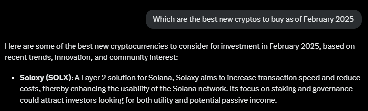 Kami Bertanya ke AI Tentang Crypto Terbaik untuk Dibeli Sekarang, dan Jawabannya adalah Solaxy