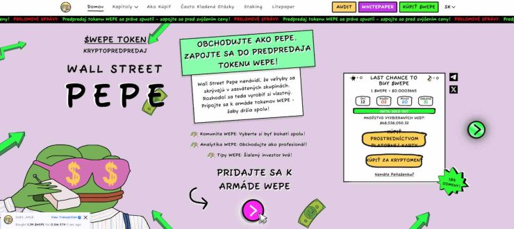Wall Street Pepe top predpredaje