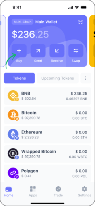 การซื้อ Bitcoin บน Best Wallet App