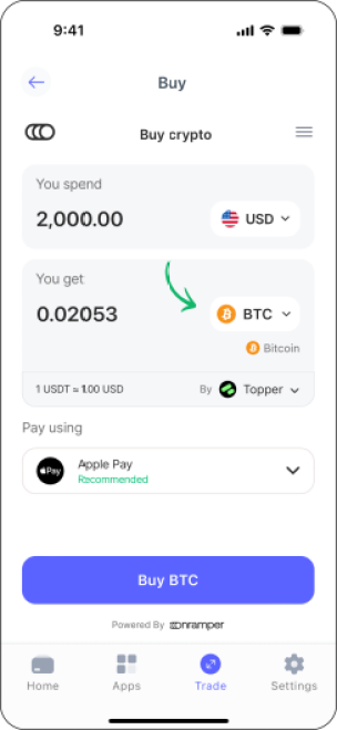 ตั้งค่าการซื้อ BTC