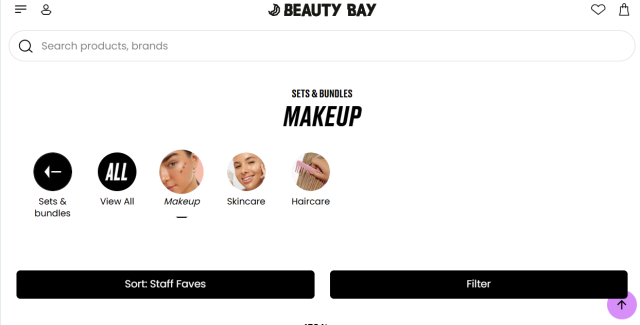 Beauty Bay home page