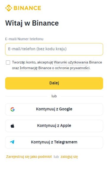 najlepsza zagraniczna giełda kryptowalut Binance rejestracja