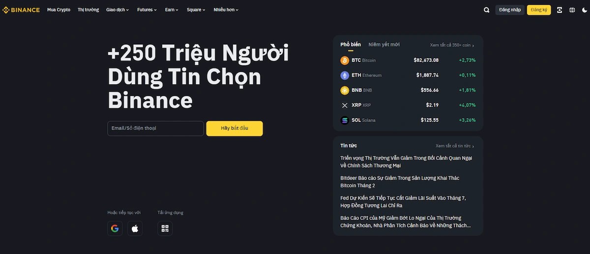Binance – Sàn giao dịch P2P