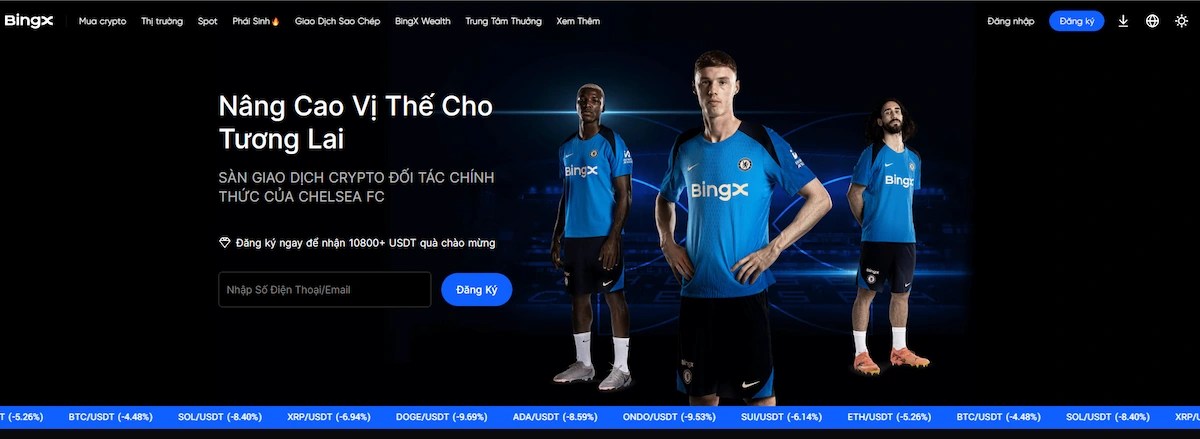 BingX sàn giao dịch tiền điện tử không KYC