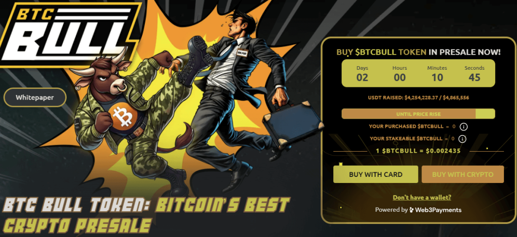 Bitcoin Bull Token presale website