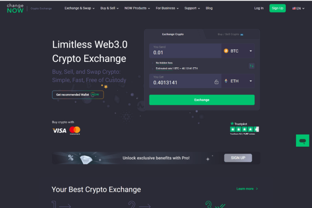 Bitcoinist ChangeNOW ανταλλακτήρια χωρίς KYC