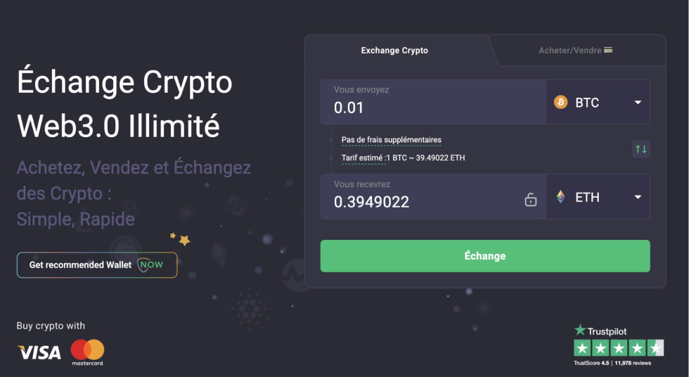 Exchange crypto sans KYC 