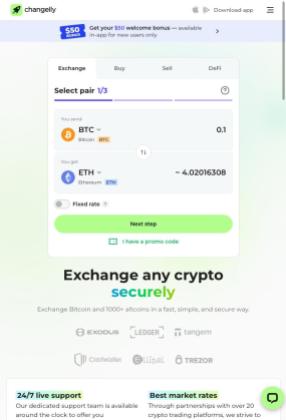 melhores-corretoras-sem-kyc-Changelly