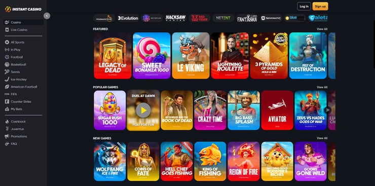 instant casino games
