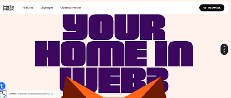 MetaMask landing page.