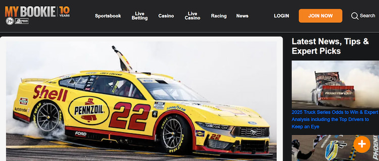 NASCAR betting sites NASCAR news myBookie