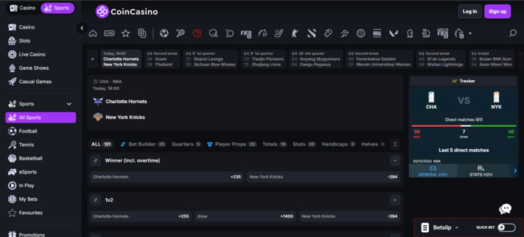 New York sports betting NBA Lines CoinCasino NY
