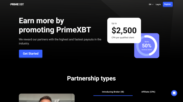 PrimeXBT affiliate programma