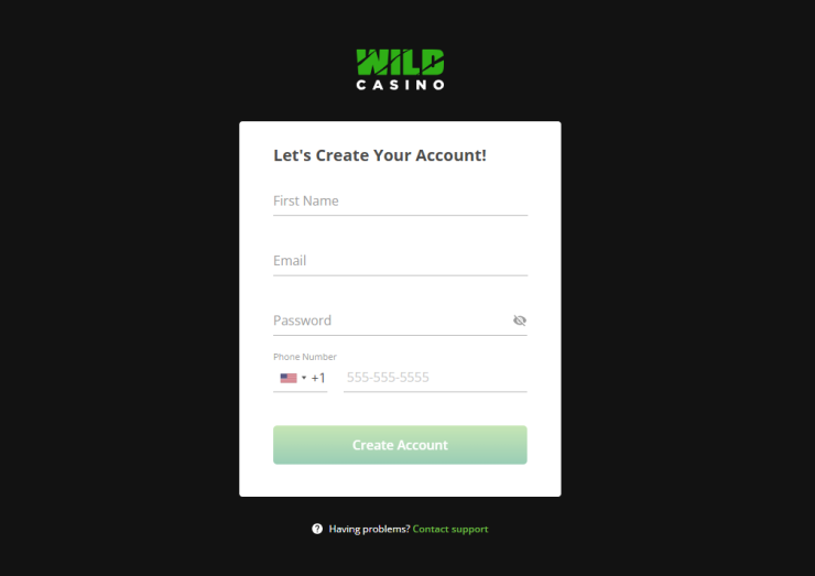Wild Casino register Wild Casino register