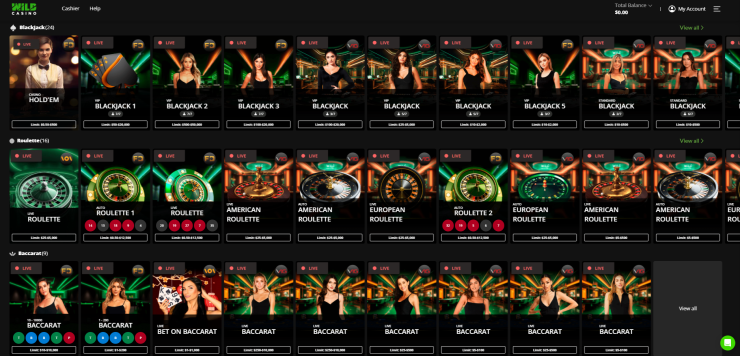 Wild Casino live casino games Wild Casino live casino games