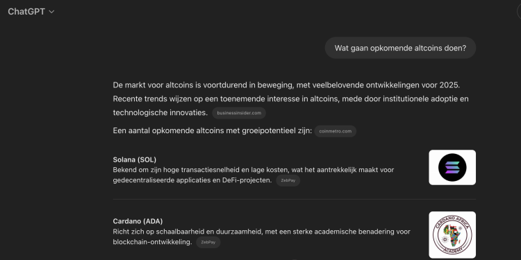 ChatGPT voorspelt: wat gaan opkomende altcoins doen – is dit de beste crypto hype?