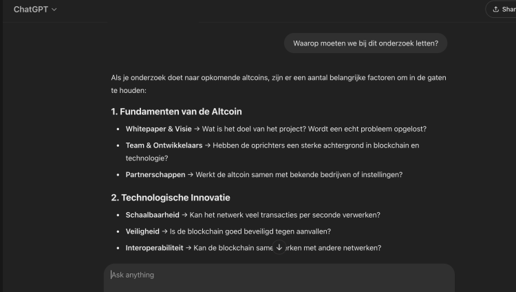 ChatGPT voorspelt: wat gaan opkomende altcoins doen – is dit de beste crypto hype?