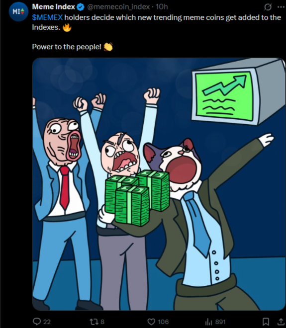 Meme Index ($MEMEX) ซึ่งเป็น Meme Coin ยอดนิยม ใกล้ปิด Presale แล้ว