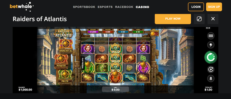 Start Playing at BetWhale