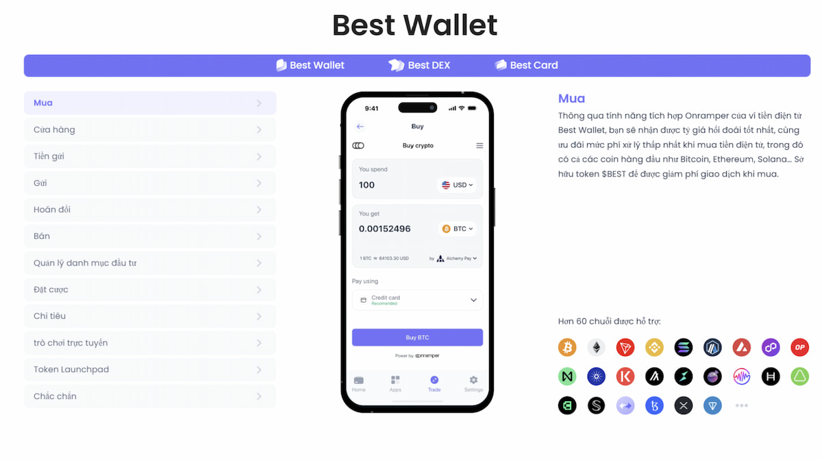 Tải ứng dụng Best Wallet