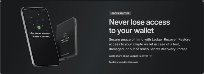 The Ledger Recover feature