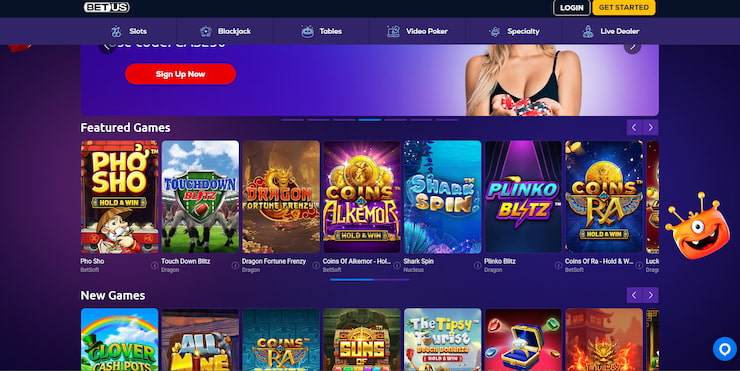 A snapshot of BetUS Casino