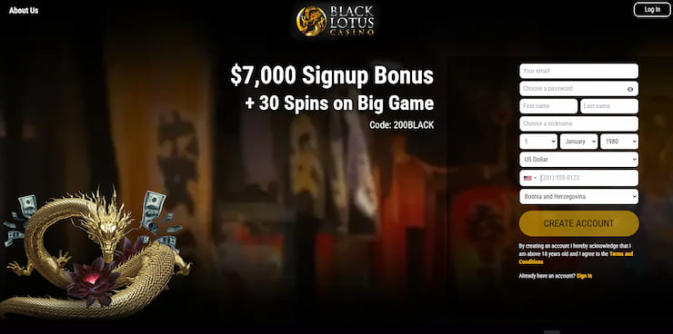 black lotus casino welcome bonus