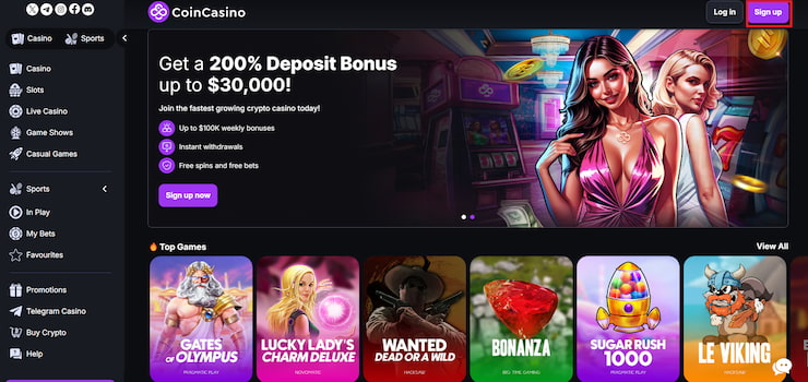 Signing up at a fast payout casino