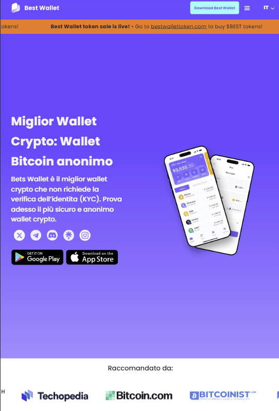 comprare bitcoin anonimamente - Best Wallet